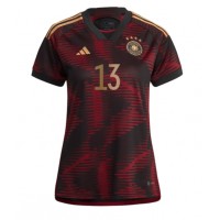 Tyskland Thomas Muller #13 Bortedrakt Dame VM 2022 Kortermet